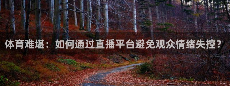 919直播：体育难堪：如何通过直播平台避免观众情绪失控？